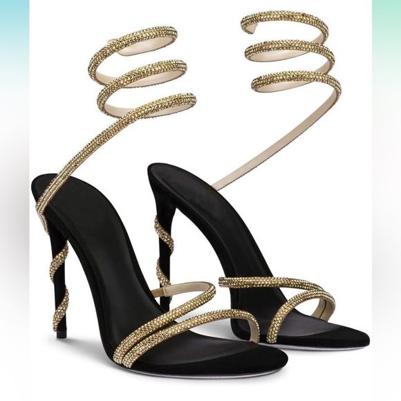 Snake gemstone wrap sandals new size 8.5 - Picture 5 of 10